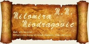 Milomira Miodragović vizit kartica